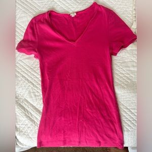 Hot pink vneck
